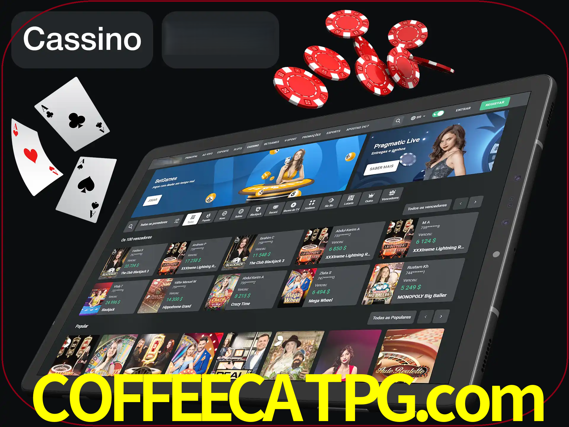 Jogue vários jogos de cassino em nosso cassino.