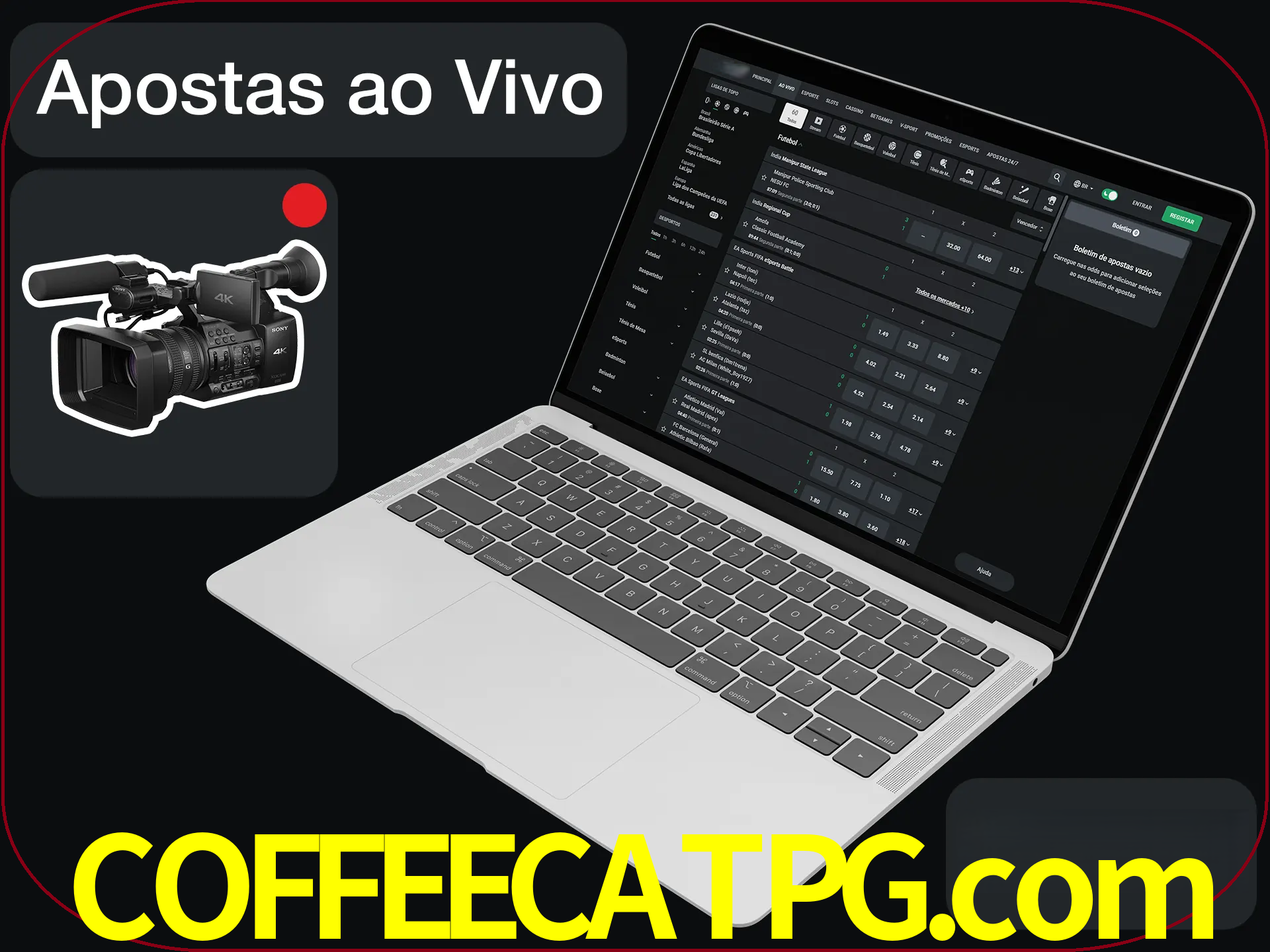 Aposte em formato ao vivo em nosso site.
