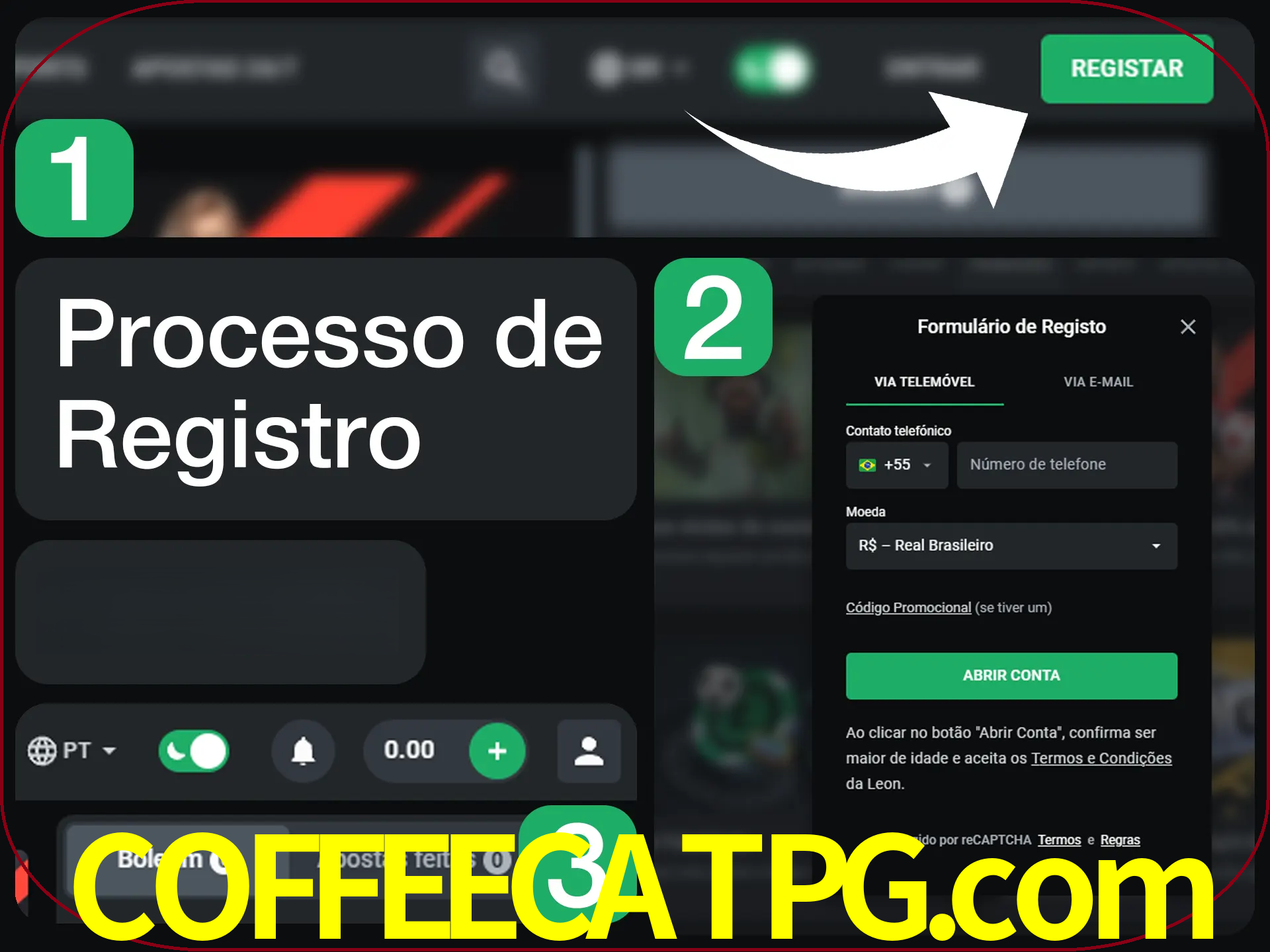 O processo de registro na LeonBet é simples.